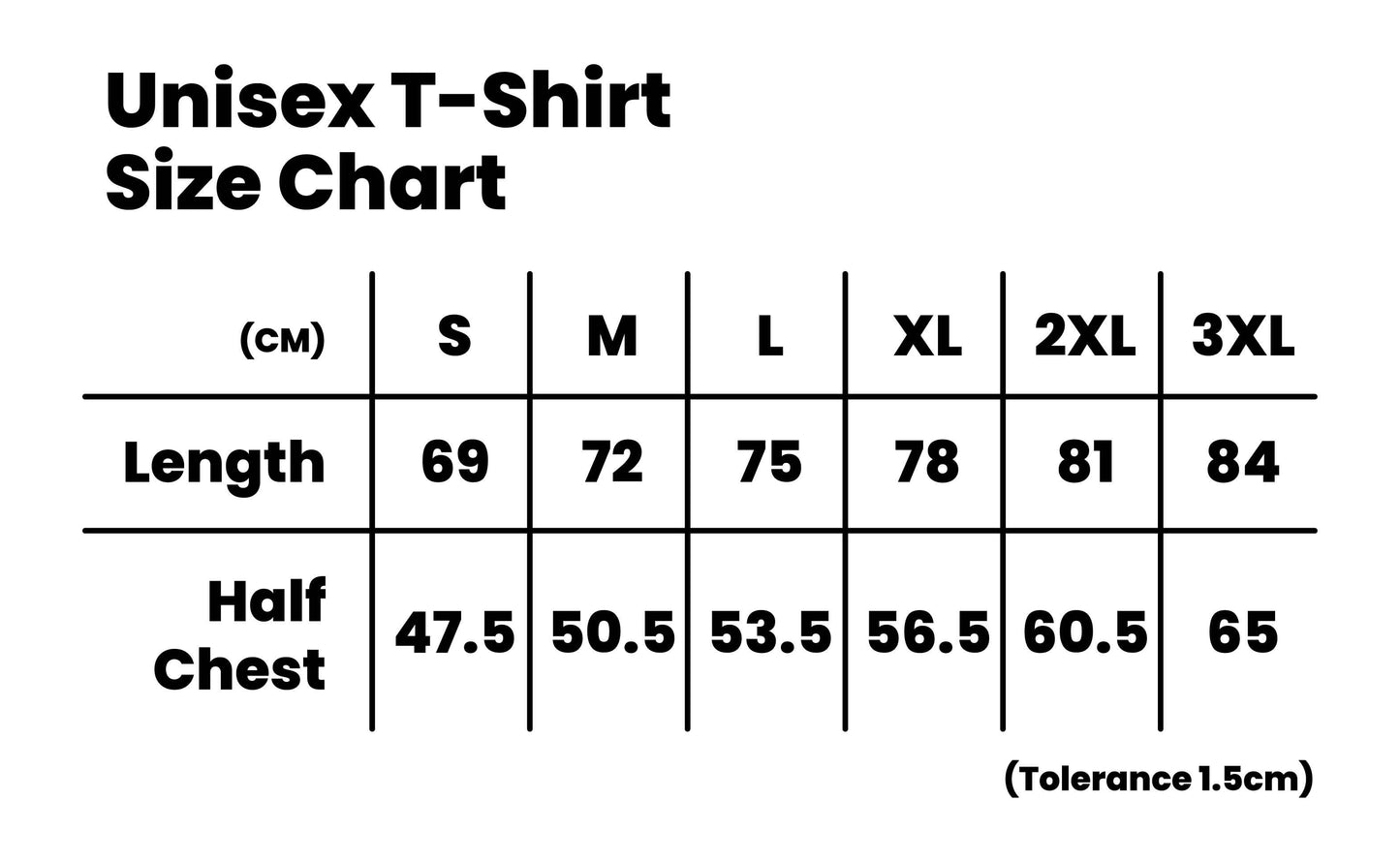 Unisex Tee - Vertical Back Print (with club name)